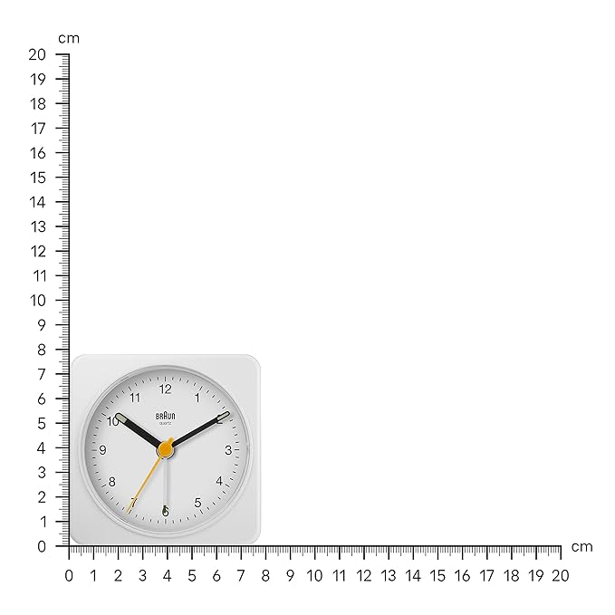 Braun Classic Clock with Snooze and Light, Crescendo Beep in White - BC03W