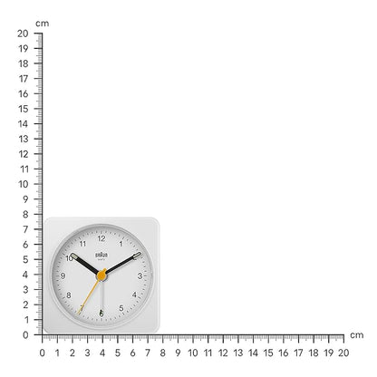 Braun Classic Clock with Snooze and Light, Crescendo Beep in White - BC03W
