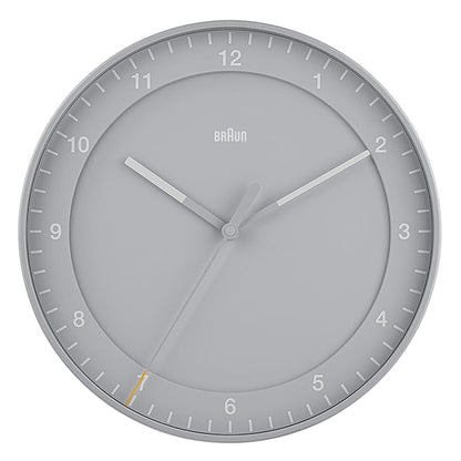 Braun Classic Large Wall Clock with Silent Sweep Movement, Easy To Read - BC17G