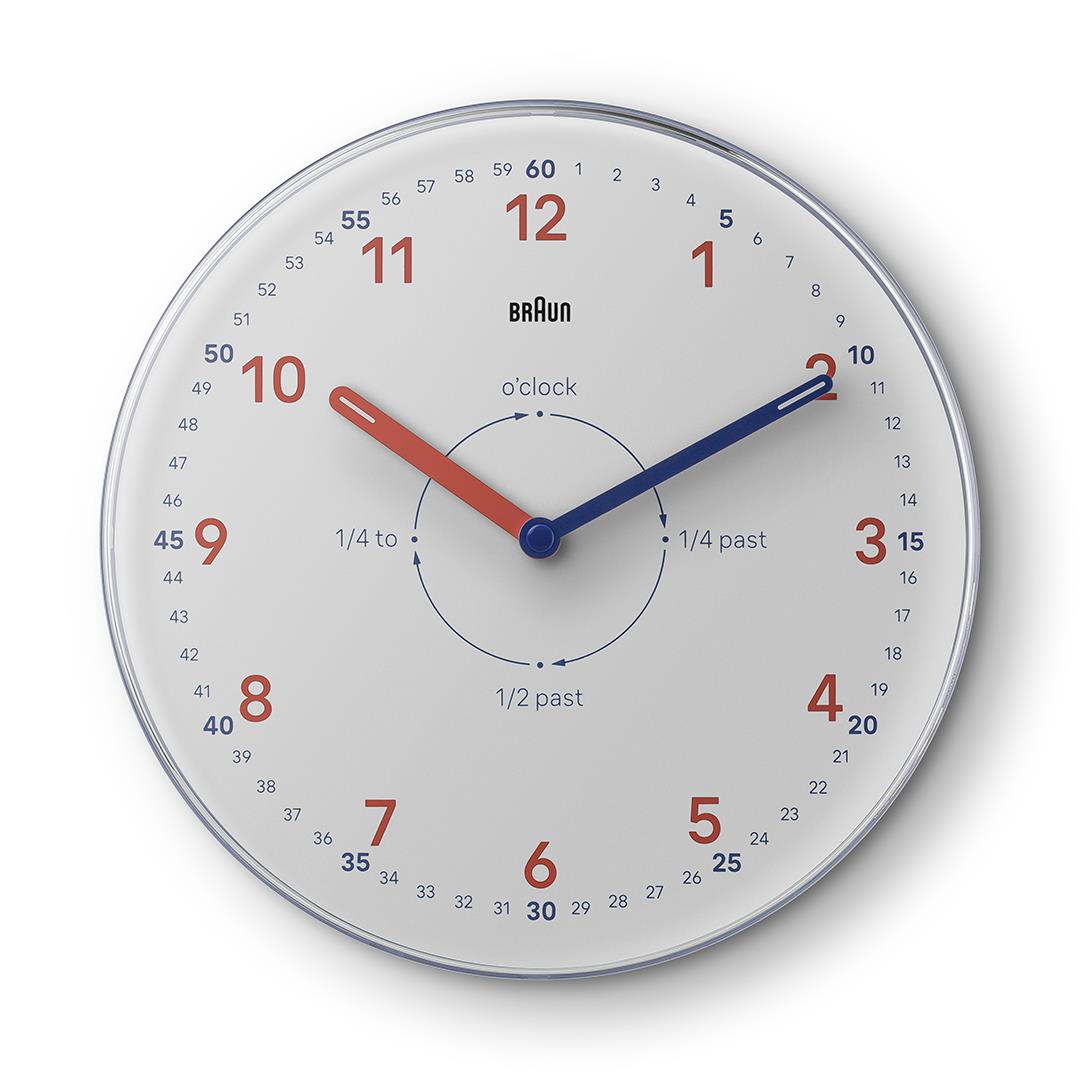 BC26TW Braun time teachers wall clock - white