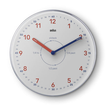 BC26TW Braun time teachers wall clock - white