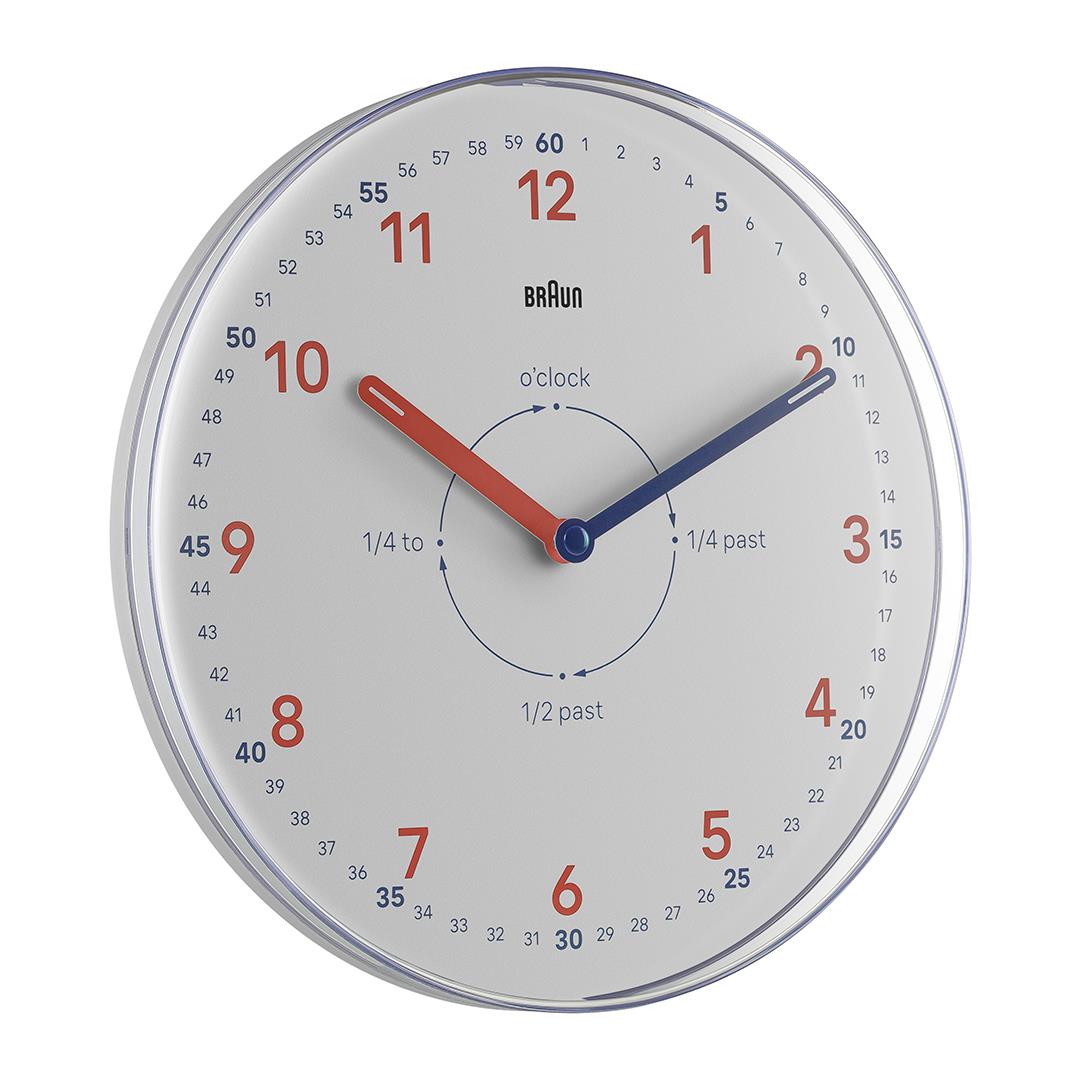BC26TW Braun time teachers wall clock - white
