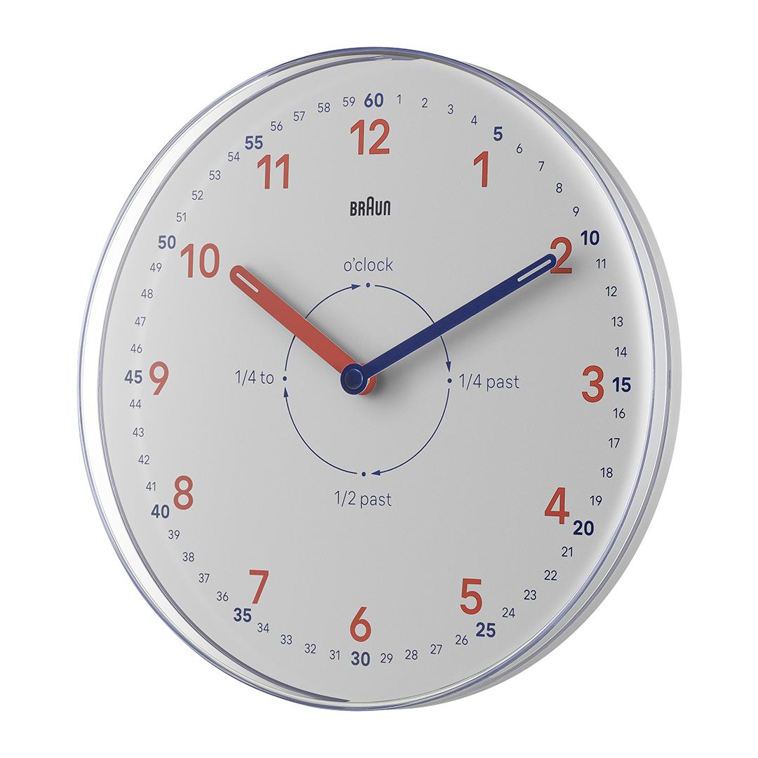 BC26TW Braun time teachers wall clock - white