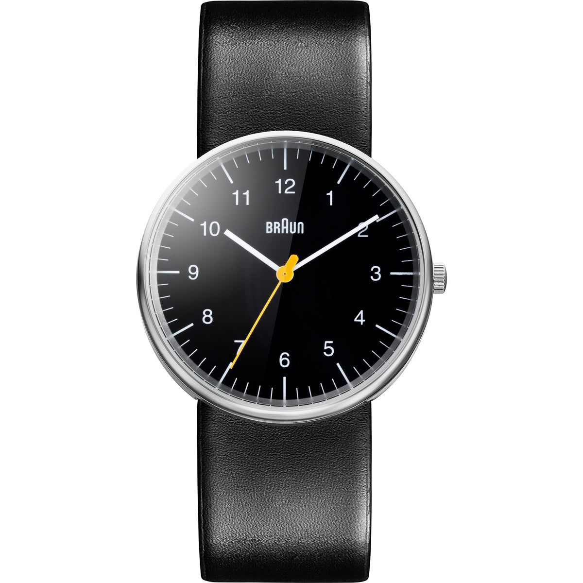 Braun Quartz Classic Watch with Black Leather Strap - BN0021BKBKG