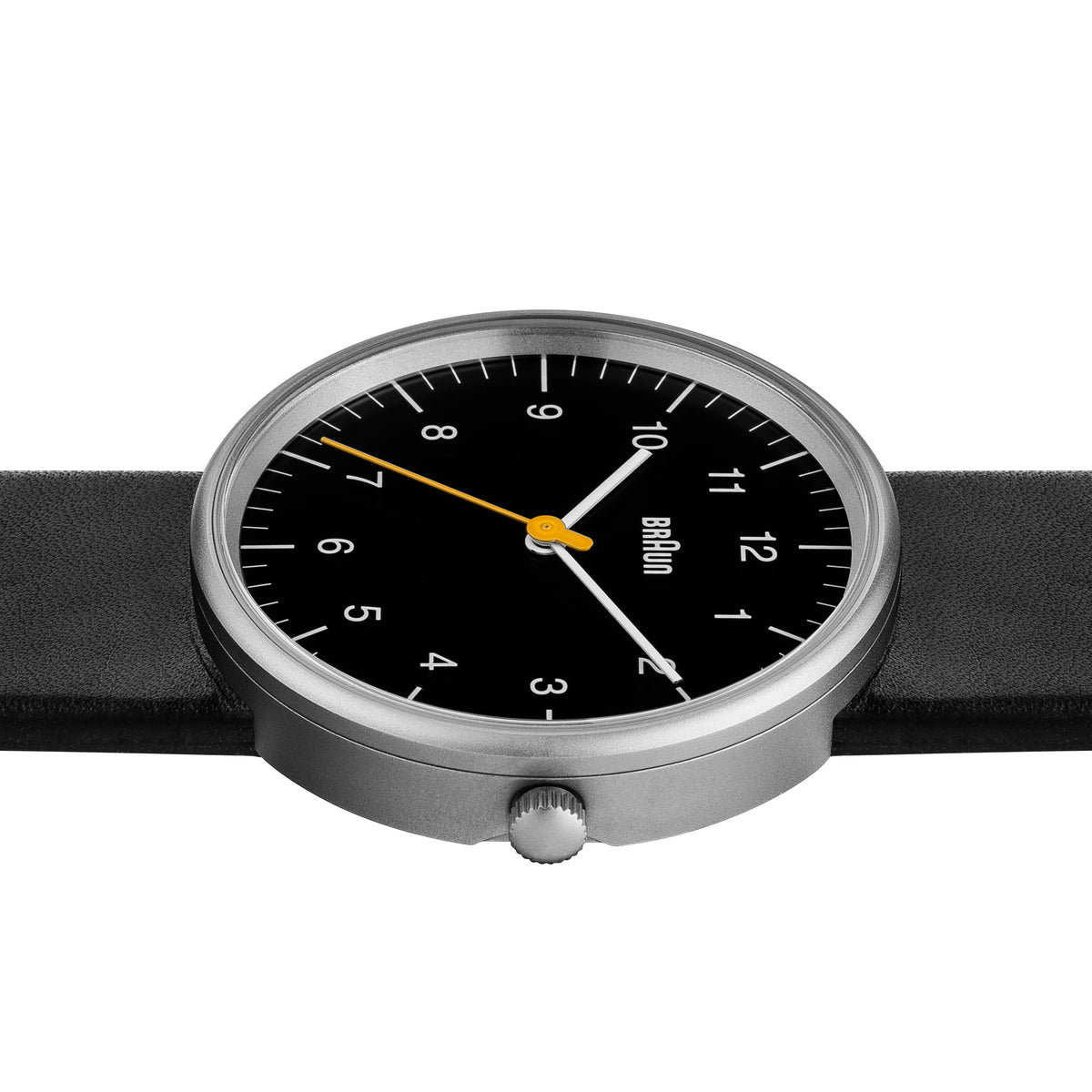 Braun Quartz Classic Watch with Black Leather Strap - BN0021BKBKG
