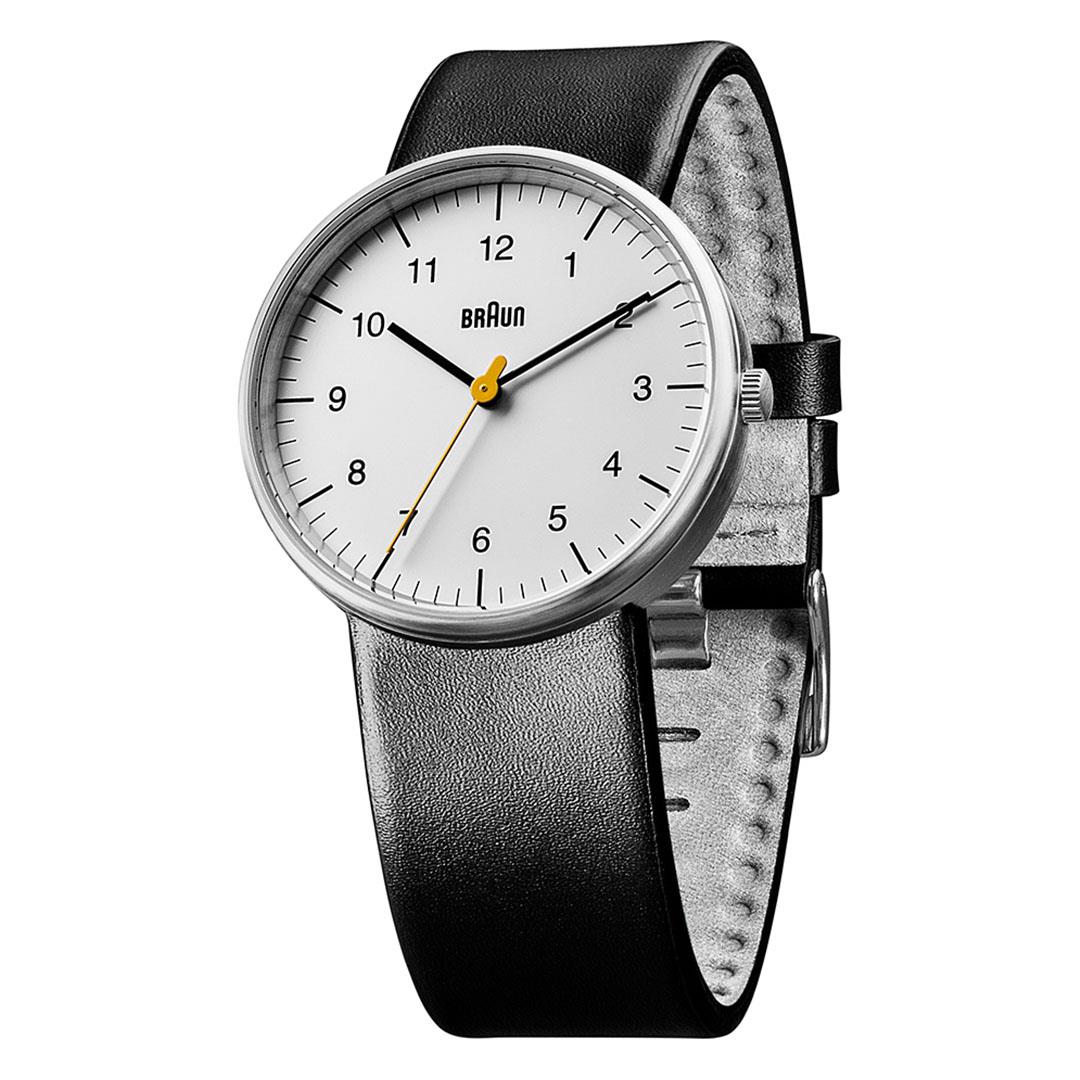Braun Quartz Classic Watch with Black Leather Strap - BN0021BKG