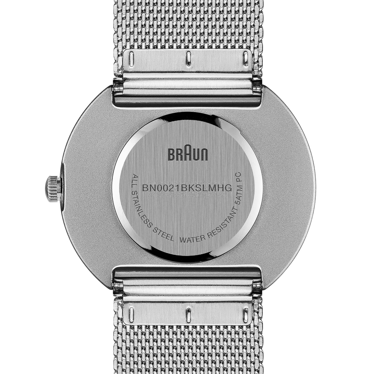 Braun Quartz Classic Watch with Stainless Steel Mesh Bracelet - BN0021BKSLMHG