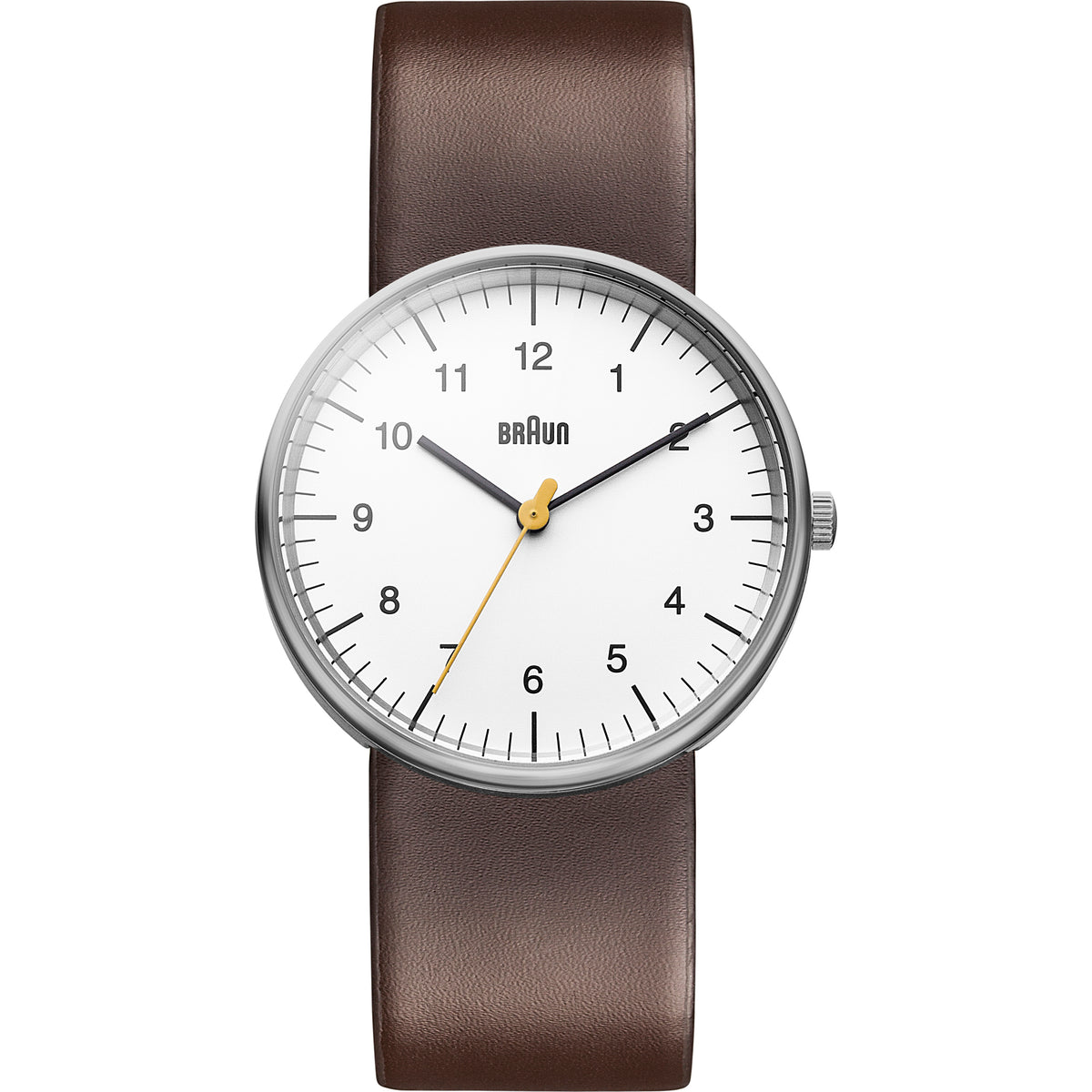 Braun Quartz Classic Watch with Brown Leather Strap - BN0021WHBRG