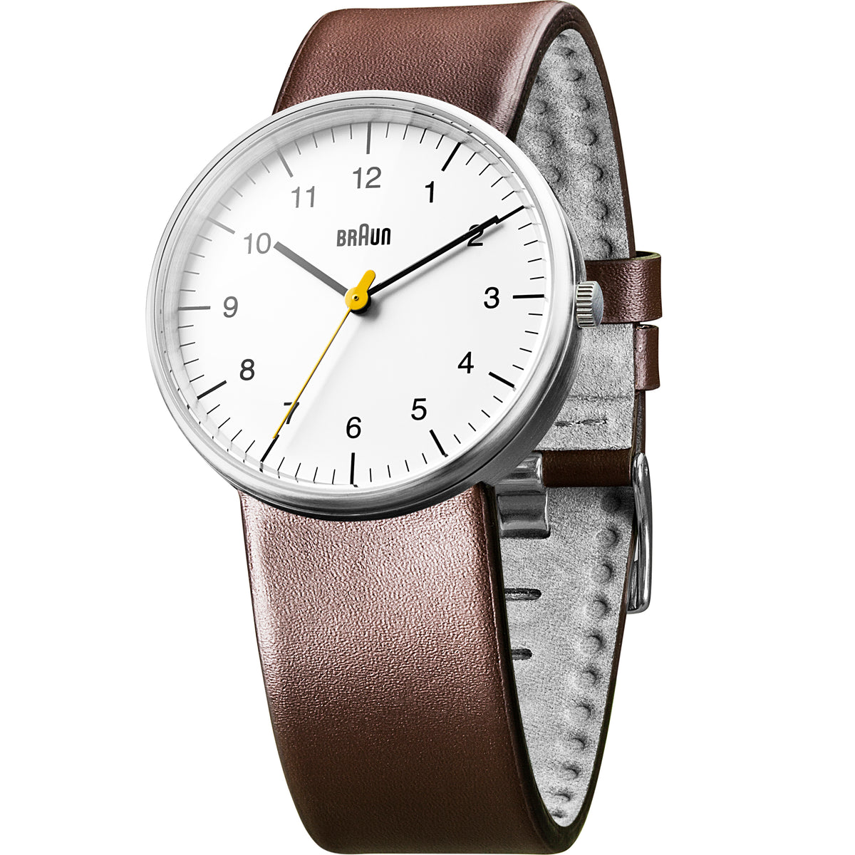 Braun Quartz Classic Watch with Brown Leather Strap - BN0021WHBRG