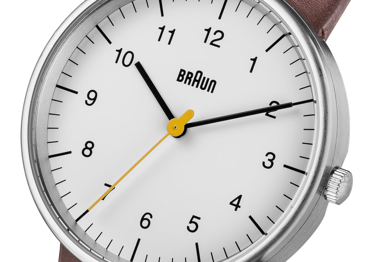 Braun Quartz Classic Watch with Brown Leather Strap - BN0021WHBRG