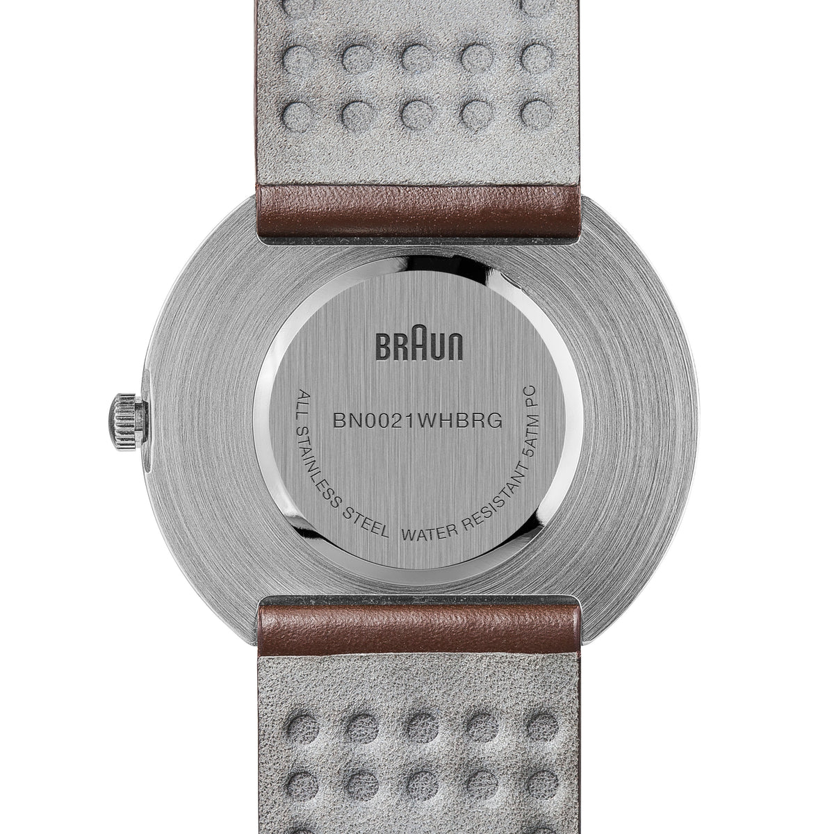 Braun Quartz Classic Watch with Brown Leather Strap - BN0021WHBRG