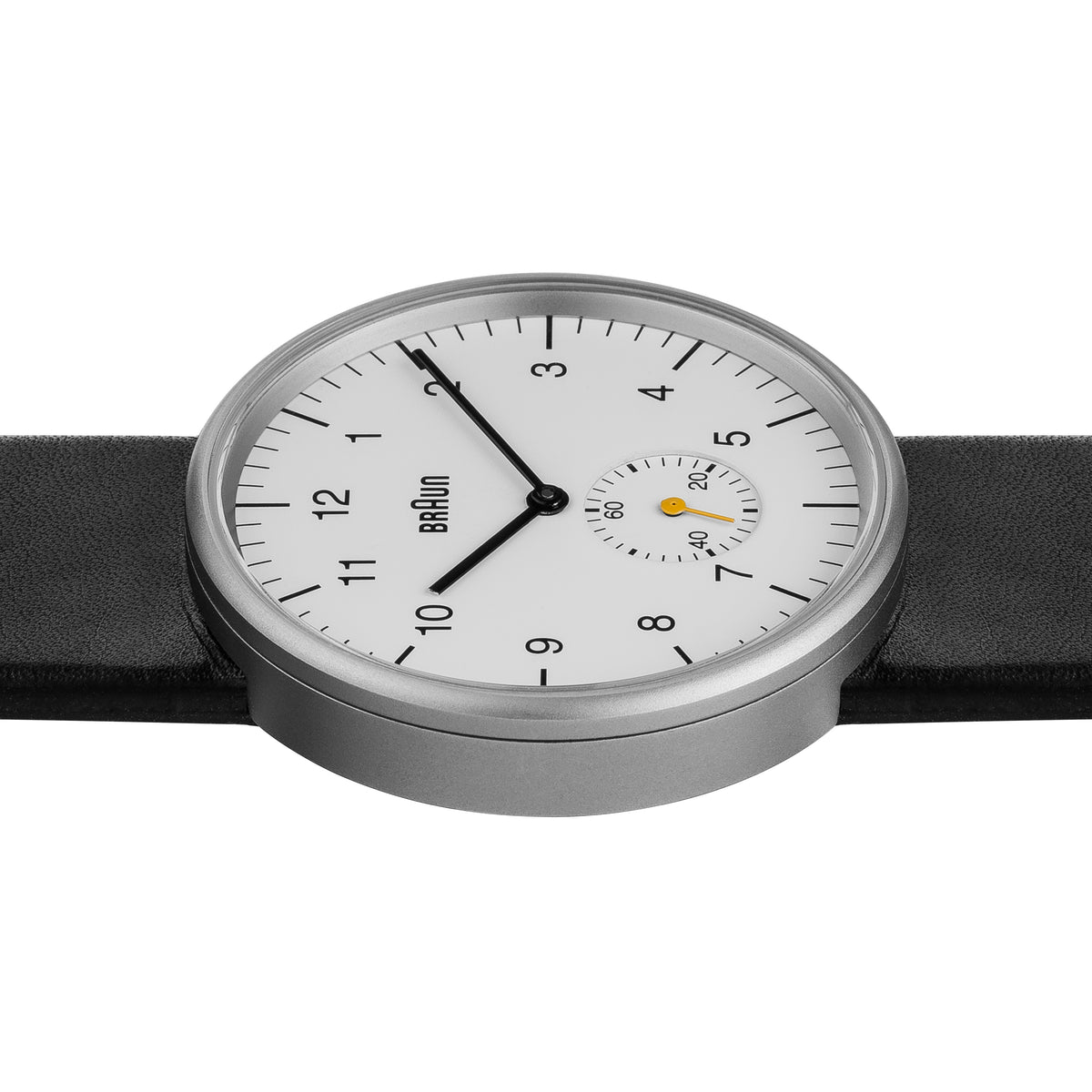 Braun Quartz Classic Watch with Black Leather Strap - BN0024WHBKG