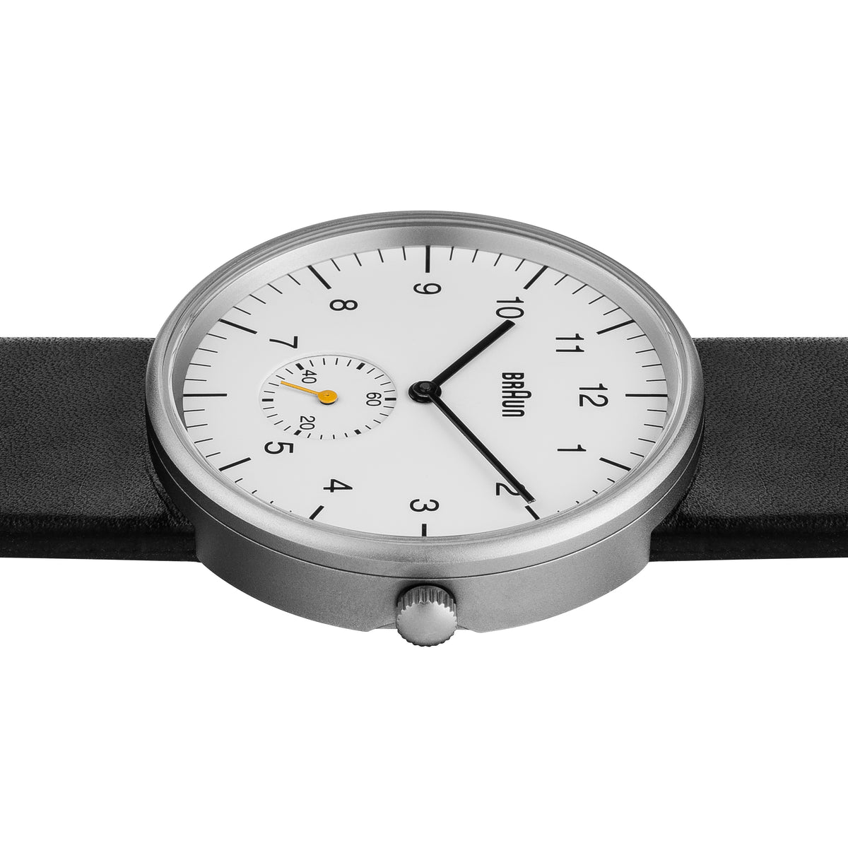 Braun Quartz Classic Watch with Black Leather Strap - BN0024WHBKG