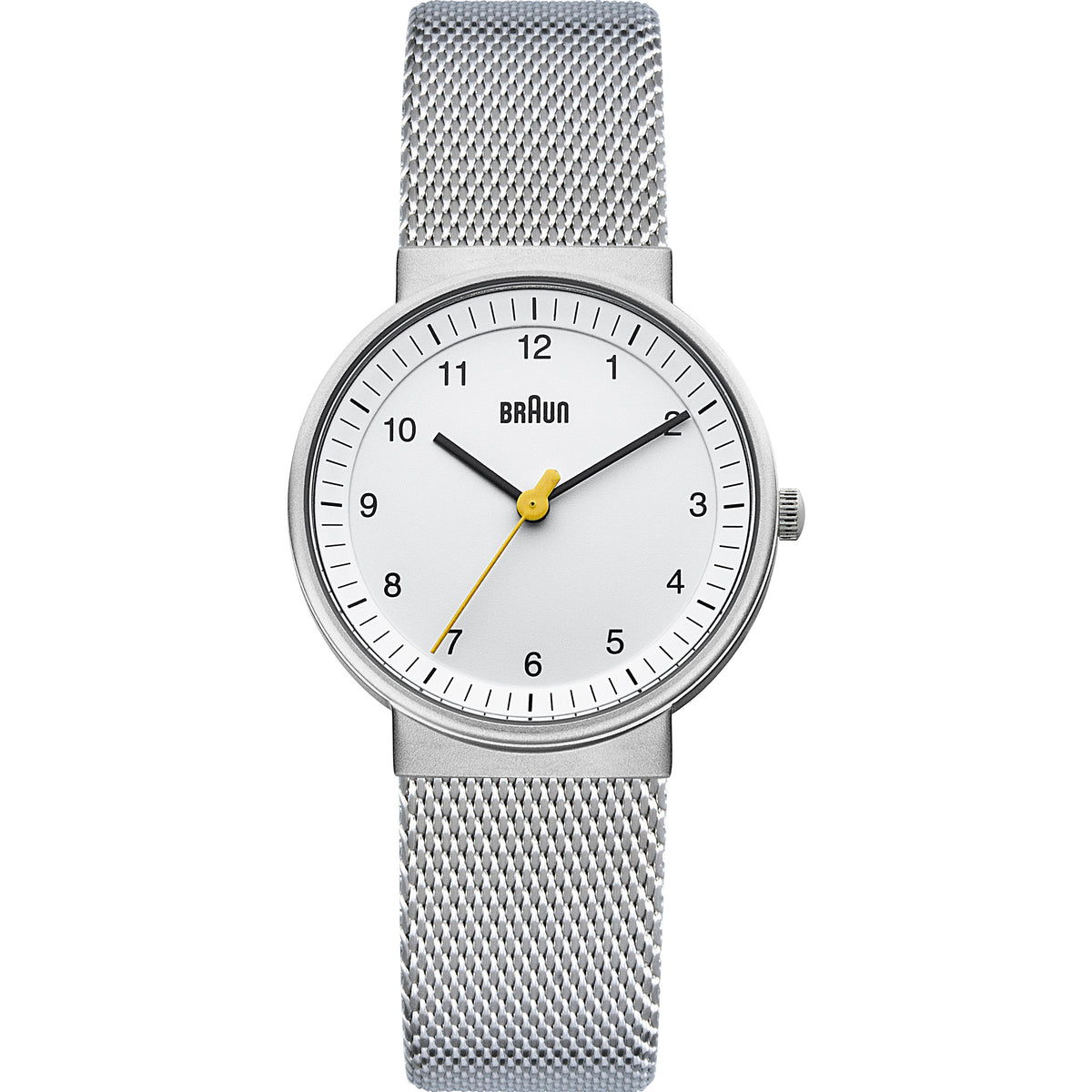 Braun Quartz Classic Watch with Silver Stainless Steel Strap - BN0031WHSLMHL