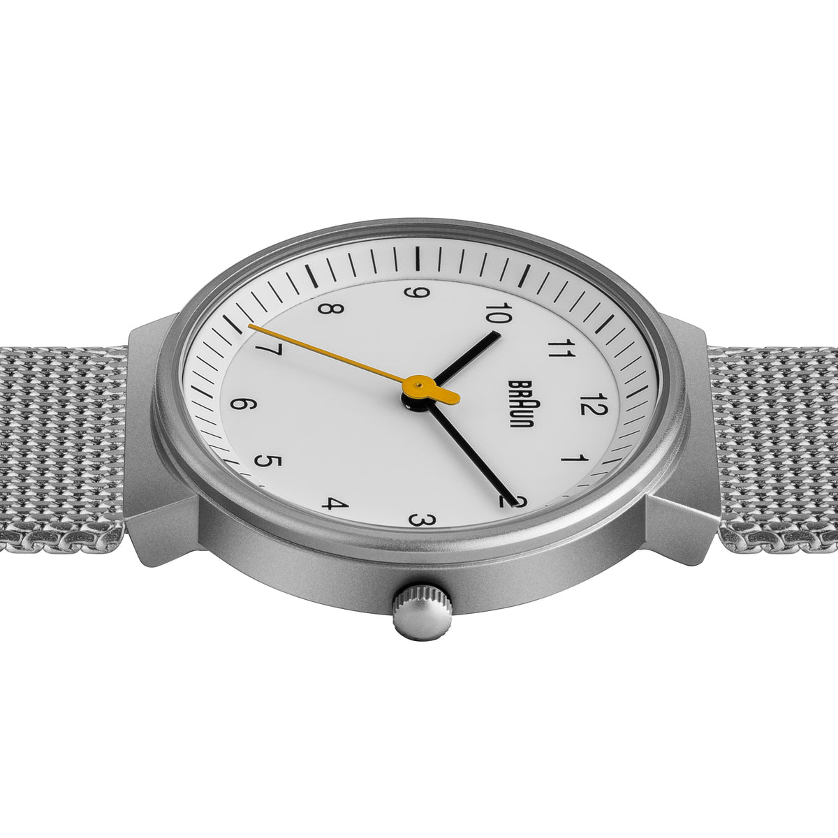 Braun Quartz Classic Watch with Silver Stainless Steel Strap - BN0031WHSLMHL