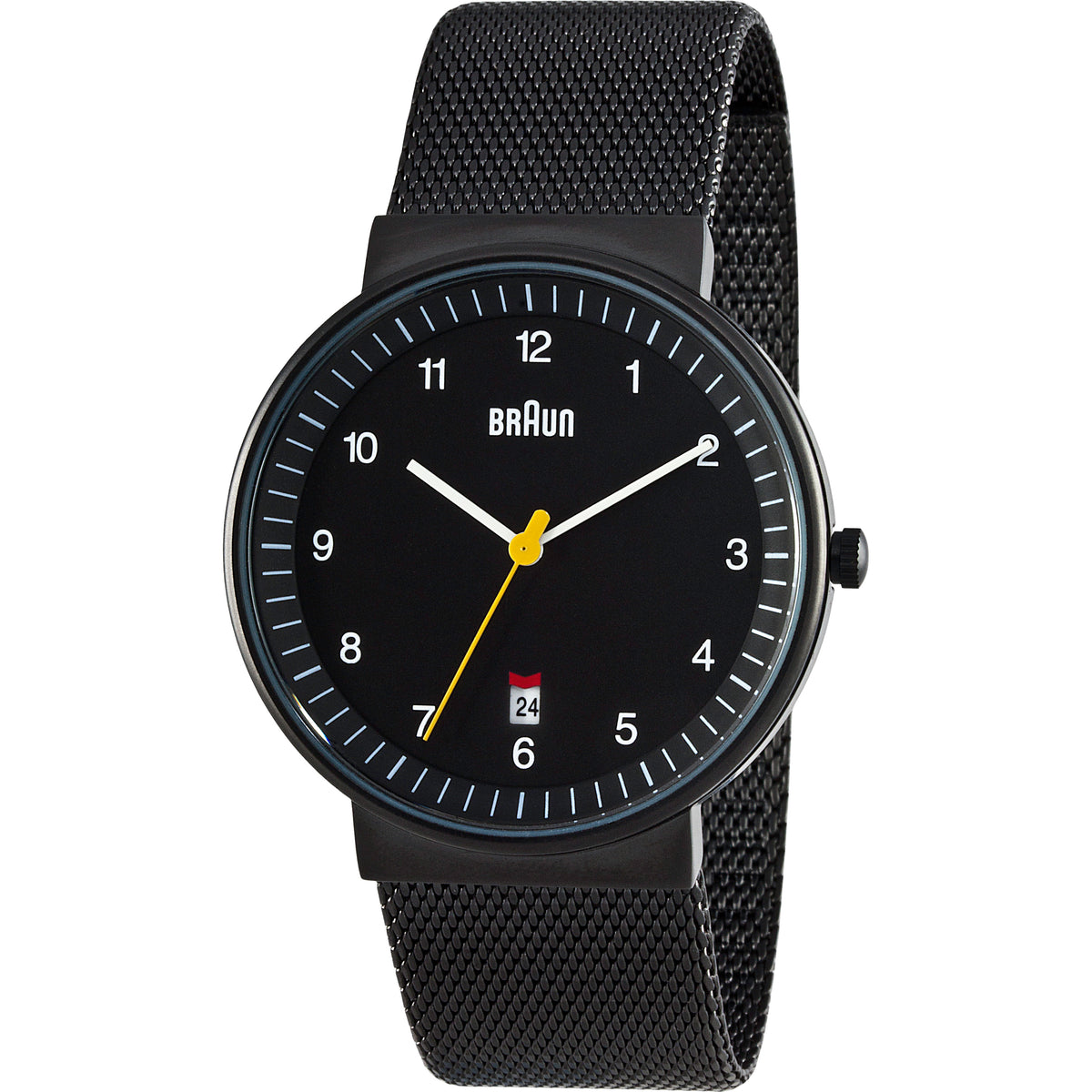 Braun Quartz Classic Watch with Black Stainless Steel Strap - BN0032BKBKMHG