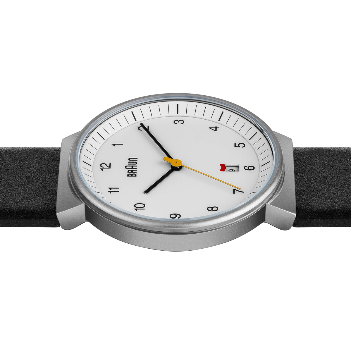 Braun Quartz Classic Watch with Black Leather Strap - BN0032WHBKG