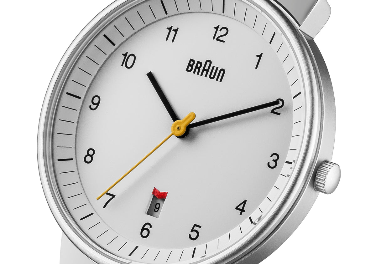 Braun Quartz Classic Watch with Silver Stainless Steel Strap - BN0032WHSLMHG