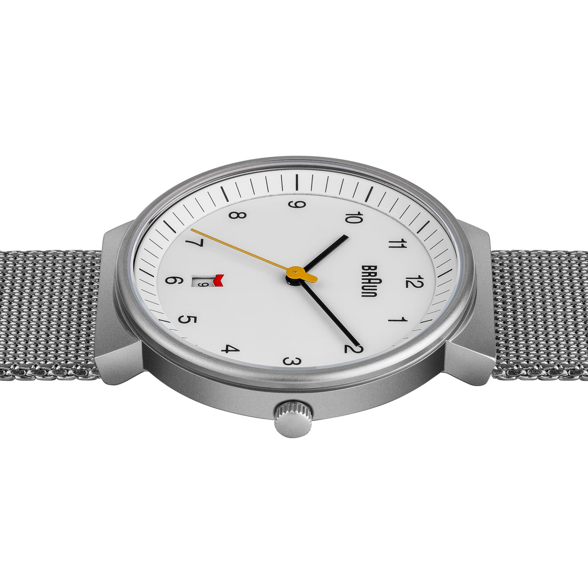 Braun Quartz Classic Watch with Silver Stainless Steel Strap - BN0032WHSLMHG