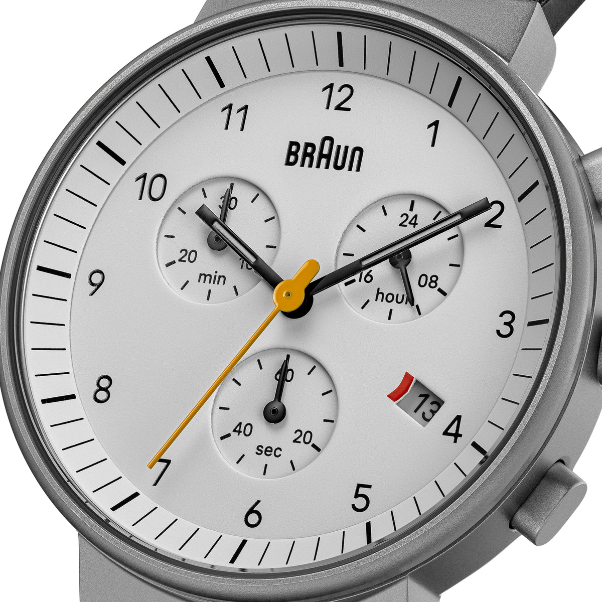 Braun Quartz Classic Watch with Black Leather Strap - BN0035BWHBKG