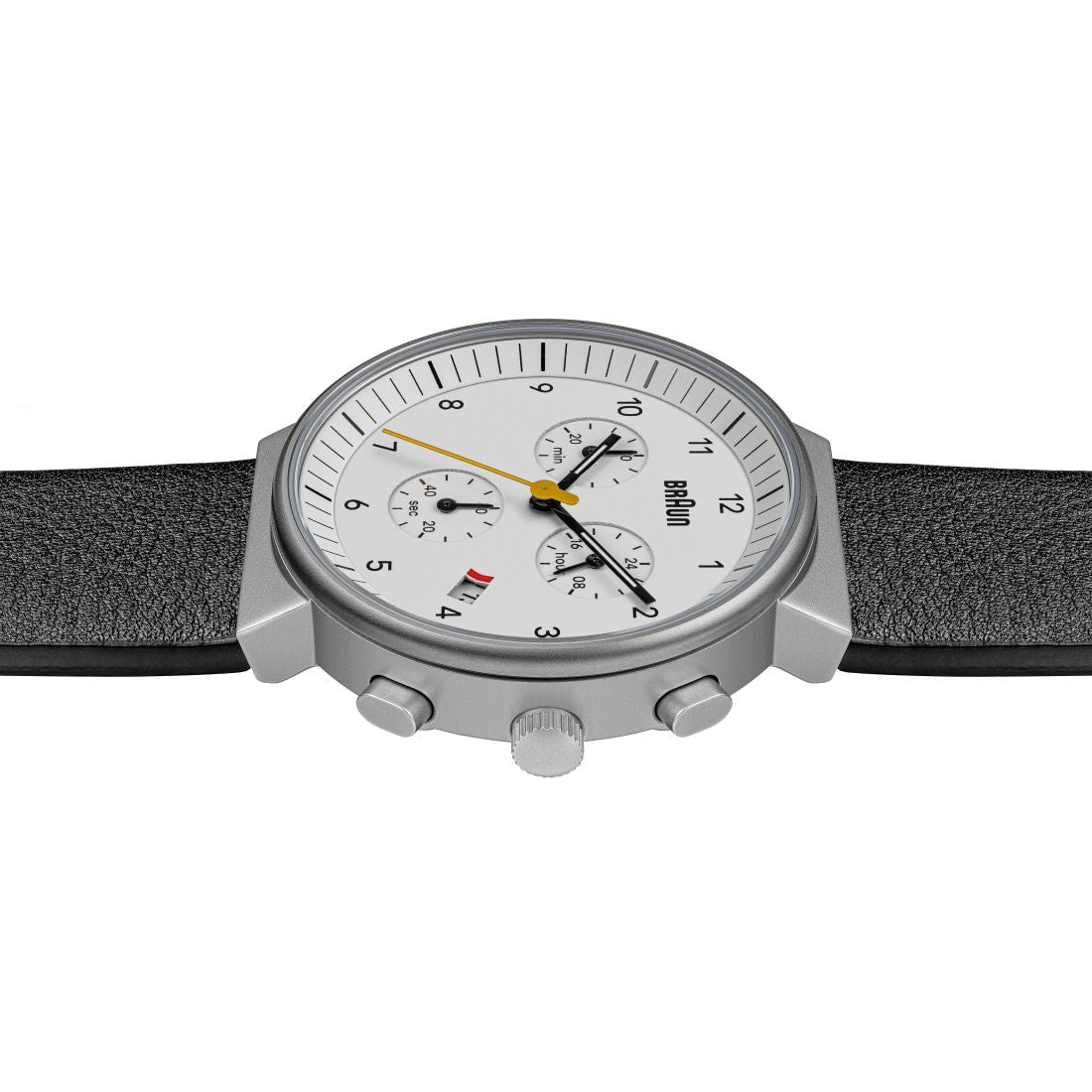 Braun Quartz Classic Watch with Black Leather Strap - BN0035BWHBKG