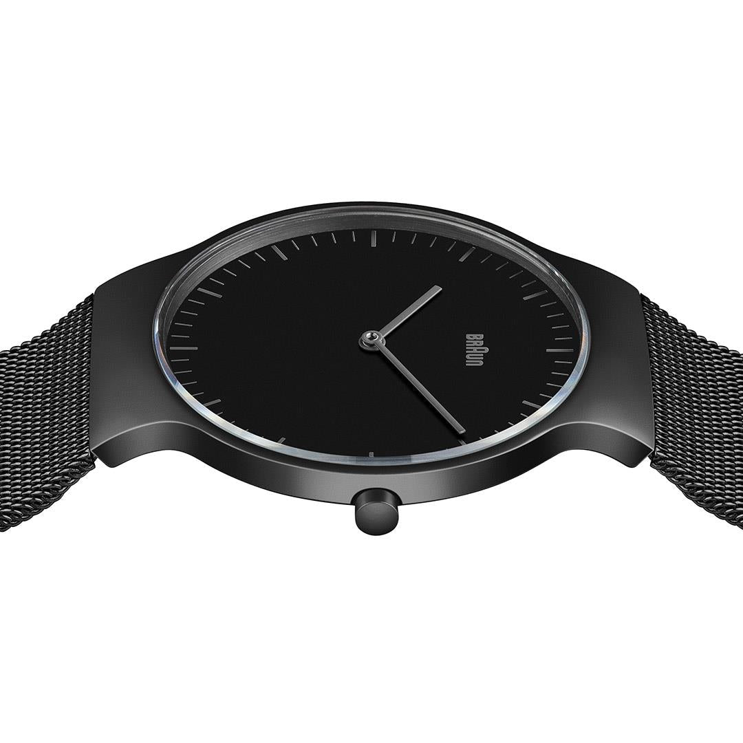 Braun Quartz Classic Slim Watch with Black Stainless Steel Strap - BN0211BBKMHG