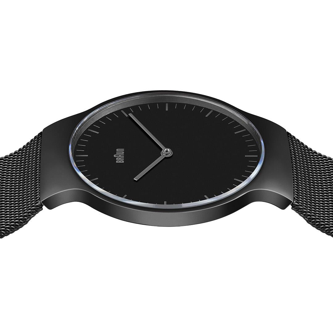Braun Quartz Classic Slim Watch with Black Stainless Steel Strap - BN0211BBKMHG