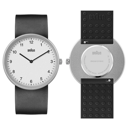 Braun Quartz Unisex Watch with Grey Silicon Strap &amp; Additional Black Silicon Strap - BN0281GYBKG