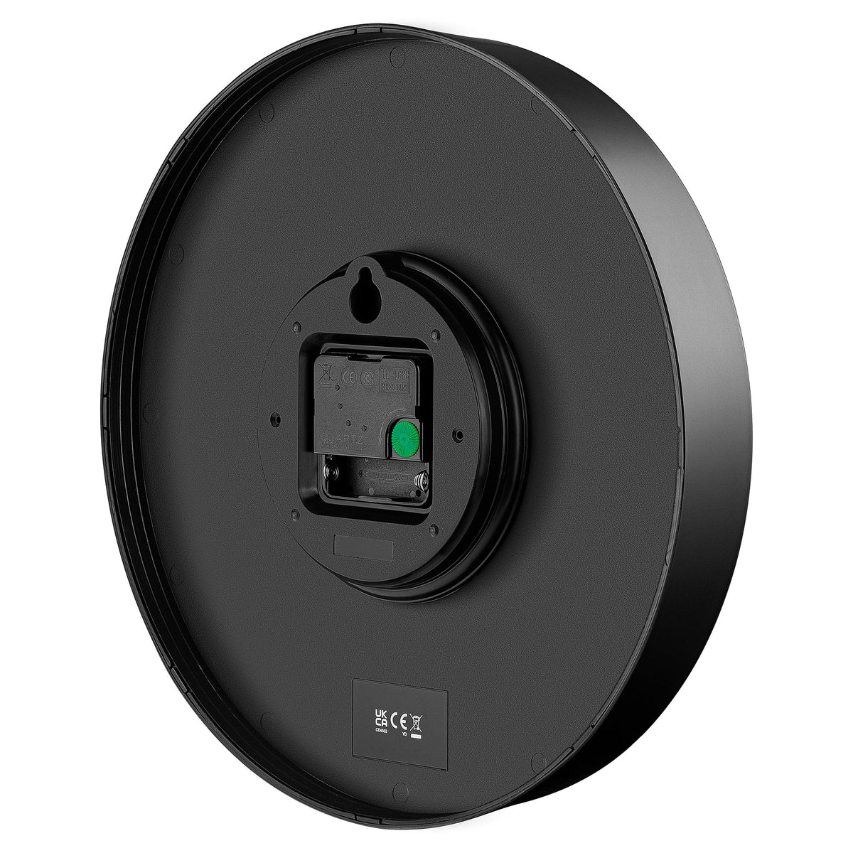 ZEON Round Analogue Wall Clock, Easy to Read Black Wall Clock for Living Room, Kitchen, Bedroom &amp; Office, 30cm Diameter, CE4553