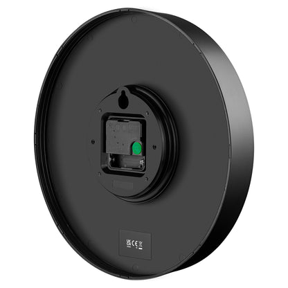 ZEON Round Analogue Wall Clock, Easy to Read Black Wall Clock for Living Room, Kitchen, Bedroom &amp; Office, 30cm Diameter, CE4553