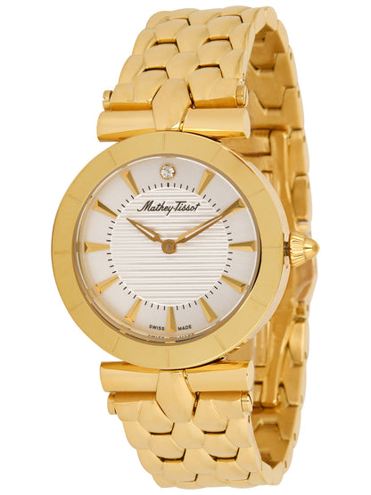 Mathey-Tissot Swiss Made Analog White Dial Ladies Watch-D106PI