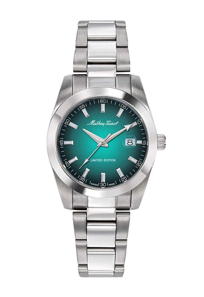 Mathey-Tissot Swiss Made Quartz Green Dial Analog Watch - For Ladies D451VEN