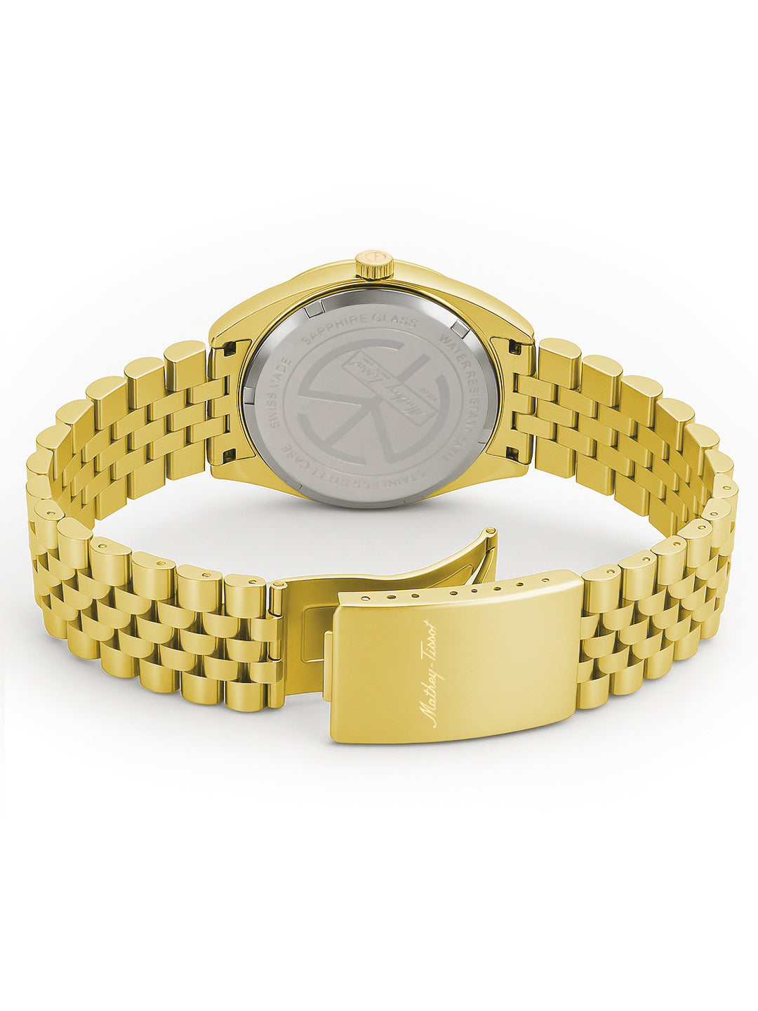 Mathey-Tissot Swiss Made Mathy Day-Date Quartz Green Dial Analog Watch For - Women D510PV