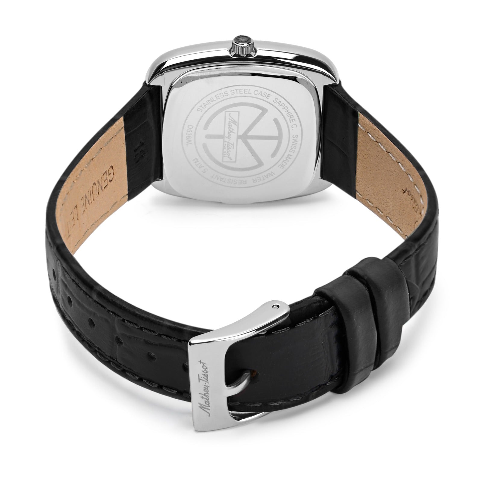 Mathey-Tissot Swiss Made Miss Quartz Black Dial Analog Watch for Ladies - D538ALN