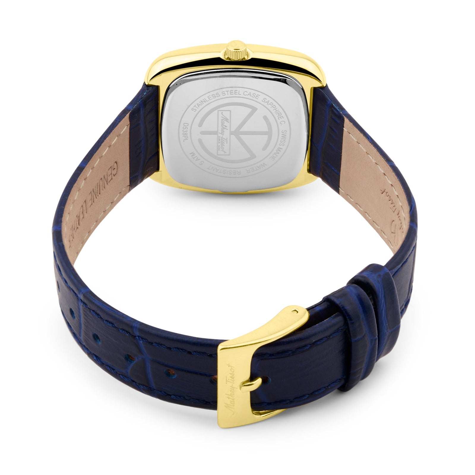 Mathey-Tissot Swiss Made Miss Quartz Blue Dial Analog Watch for Ladies - D538PLBU