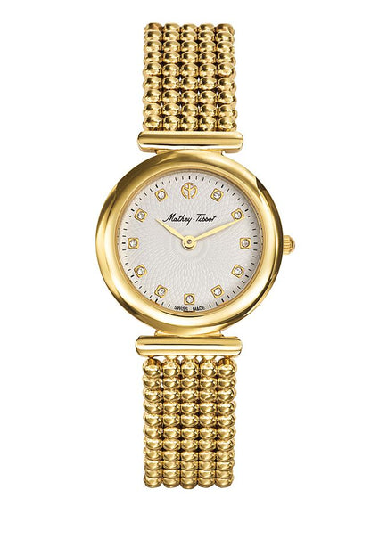 Mathey-Tissot Swiss Made Quartz White Dial Analog Watch For Women :-D539PI
