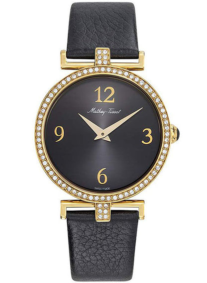 Mathey-Tissot Gaia Collection Black Dial Analog Women Watch - D587QPYN