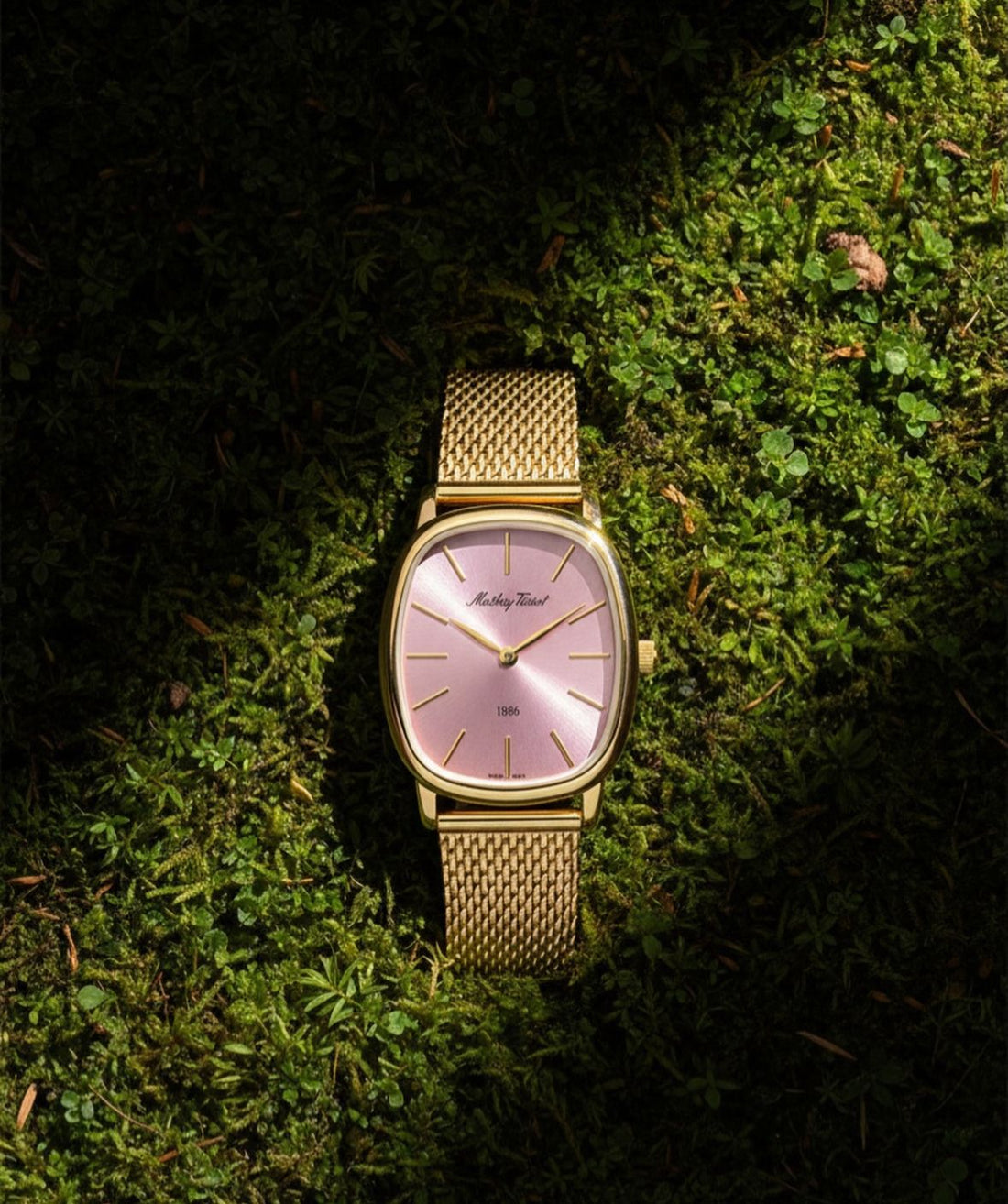 Mathey-Tissot Swiss Made Quartz Pink Dial Analog Watch - Ladies D7919PK