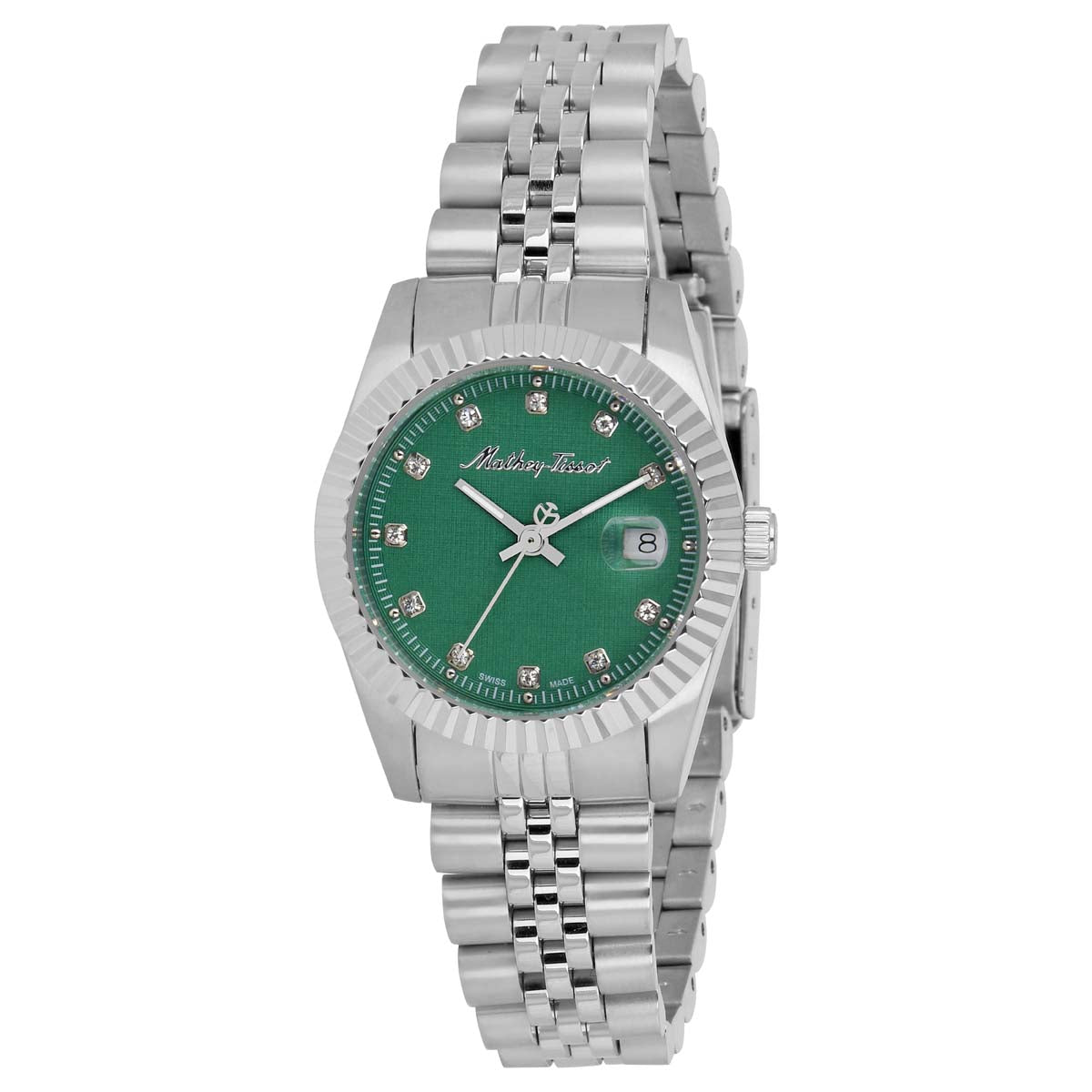 Mathey-Tissot Swiss Made Analog 30 MM Green Dial Womens Watch-D810AV