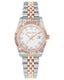 Mathey-Tissot Stainless Steel Silver Dial Roman Quartz Analogue Watch for Women -D810Bra, Multi-Color Band