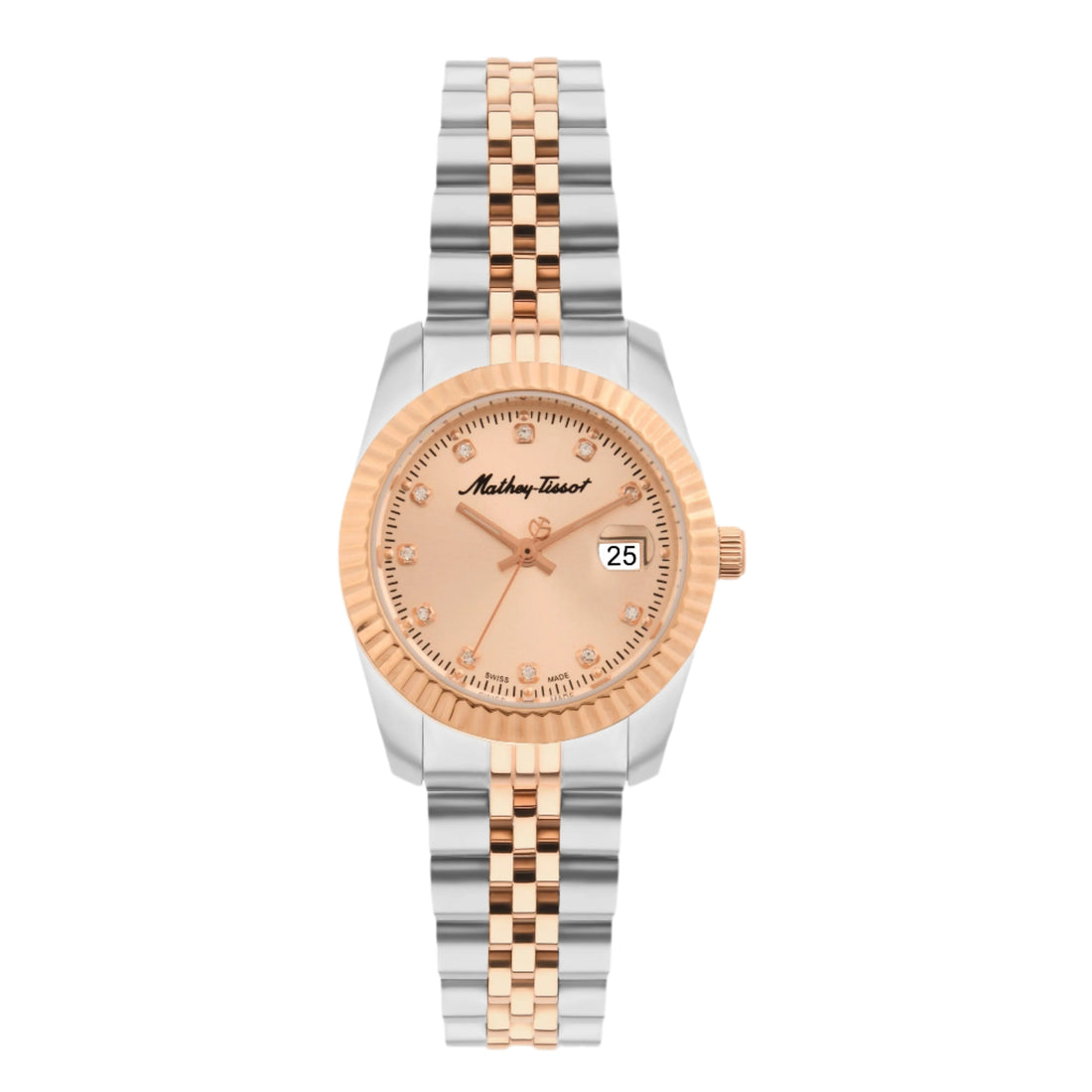 Mathey-Tissot Swiss Made Quartz Pink Dial Ladies Watch - D810RSAL