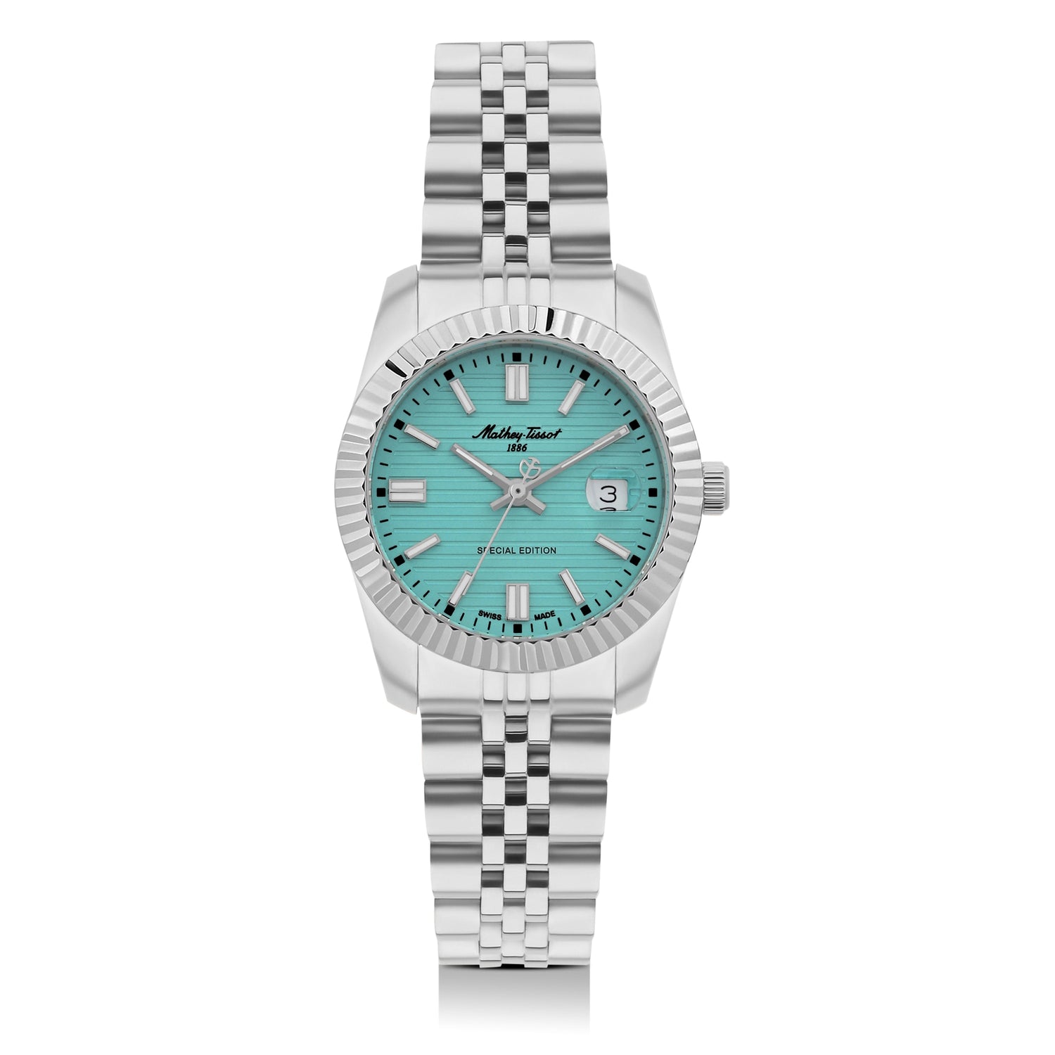 Mathey-Tissot Swiss Made Mathy III Blue Dial Analog Watch For - Ladies D810TI