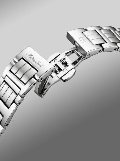 Mathey-Tissot Swiss Made Quartz White Mother of Pearl Dial Analog Watch - Ladies D971AQI