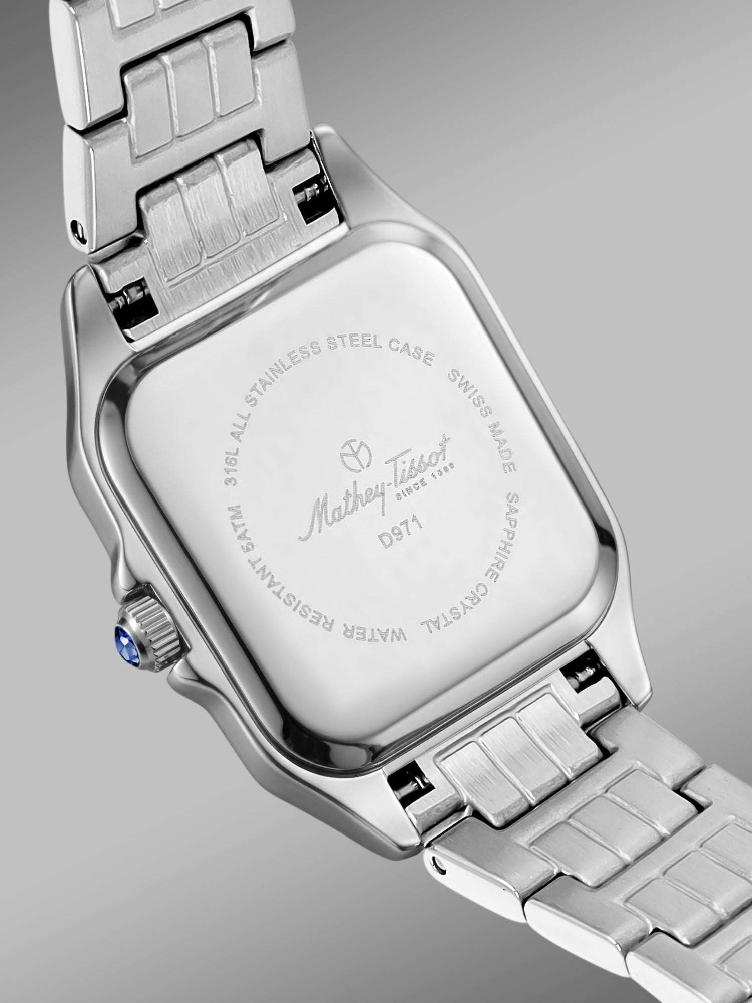 Mathey-Tissot Swiss Made Quartz White Mother of Pearl Dial Analog Watch - Ladies D971AQI