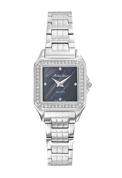 Mathey-Tissot Swiss Made Quartz Black Mother of Pearl Dial Analog Watch - Ladies D971AQN