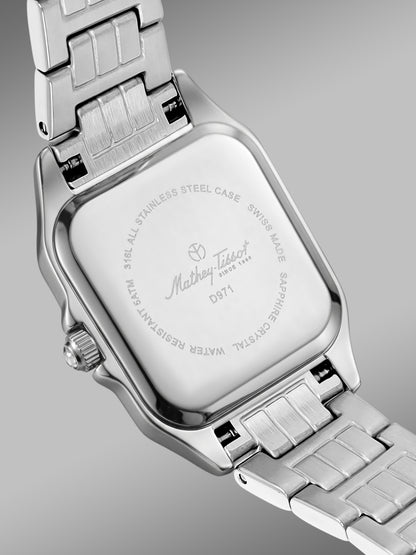 Mathey-Tissot Swiss Made Quartz Black Mother of Pearl Dial Analog Watch - Ladies D971AQN