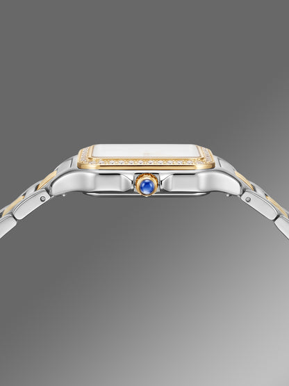 Mathey-Tissot Swiss Made Quartz White Mother of Pearl Dial Analog Watch - Ladies D971BQYI