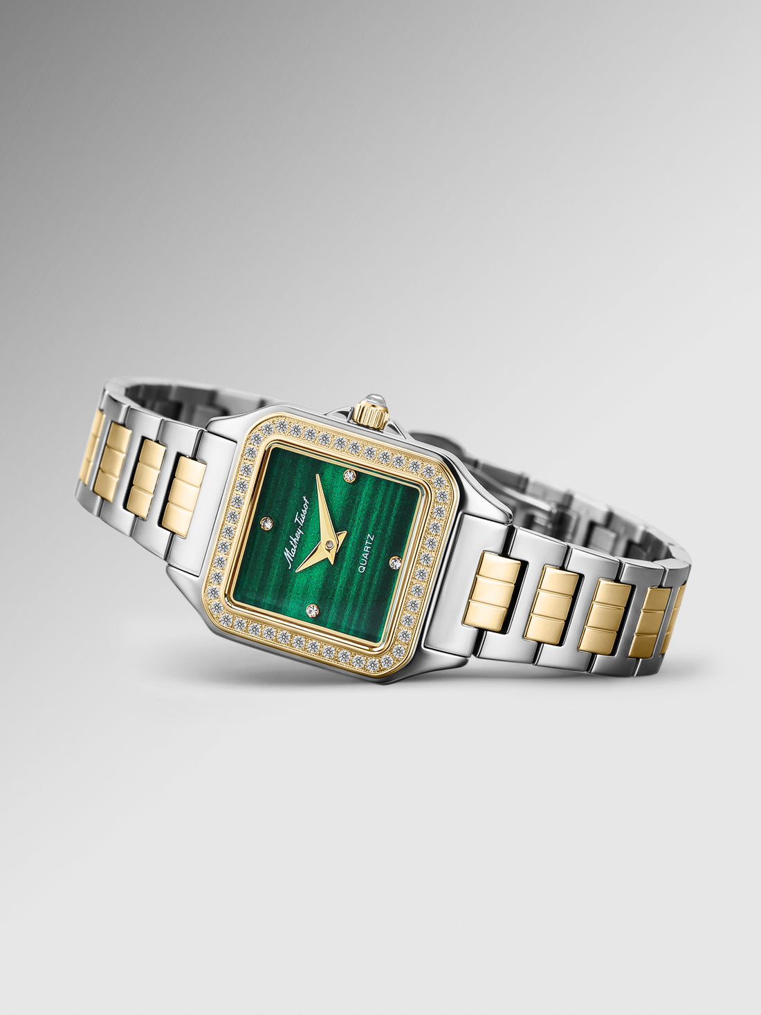 Mathey-Tissot Swiss Made Quartz  Green Dial Analog Watch - Ladies D971BQYV