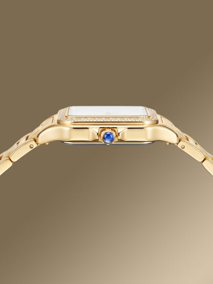 Mathey-Tissot Swiss Made Quartz White Mother of Pearl Dial Analog Watch - Ladies D971PQYI