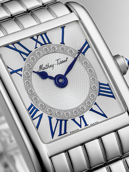 Mathey-Tissot Swiss Made Quartz White Dial Analog Watch - Ladies D972AI
